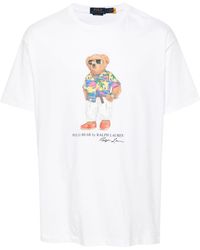 Ralph Lauren - Logo-print Cotton-jersey T-shirt - Lyst
