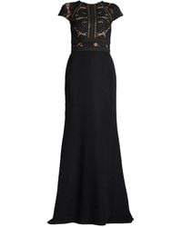 Tadashi Shoji - Catrine Lace-Panelled Floor-Length Maxi Dress - Lyst