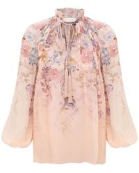 Zimmermann - Valiant Printed Blouse - Lyst