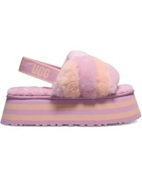 UGG - Disco Stripe Purple/Pink Pantoletten - Lyst