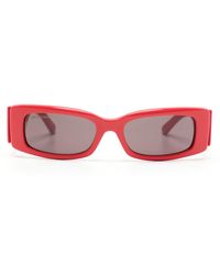 Balenciaga - Logo-print Rectangle-frame Sunglasses - Lyst