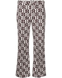 Max Mara - Graphic-print Cropped Trousers - Lyst