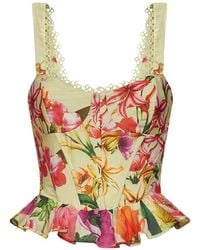 Charo Ruiz - Floral-Print Ruffled Top - Lyst