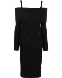 ANDREADAMO - Off-Shoulder Ribbed Knit Dress - Lyst