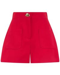 Moschino - Logo-Button Patch-Pocket Shorts - Lyst