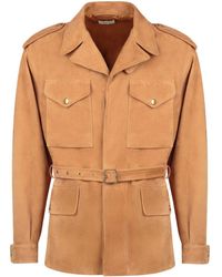 Bally - Belted Suede Jacket - Lyst