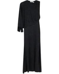 Self-Portrait - Asymmetric Draped Maxi Dress - Lyst