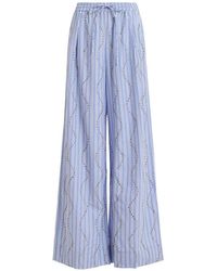 Essentiel Antwerp - Jendall Rhinestone-Embellished Striped Trousers - Lyst