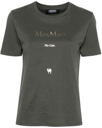 Max Mara - Logo-print Cotton Hoodie - Lyst