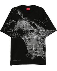 HUGO - Camiseta con motivo gráfico - Lyst