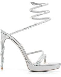 Rene Caovilla - Margot Crystal-embellished Platform Sandals - Lyst