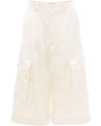JW Anderson Cropped Cargo Trousers - White