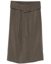 Alysi - Tie-Waist Midi Skirt - Lyst