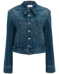 Victoria Beckham - Button-Up Denim Jacket - Lyst