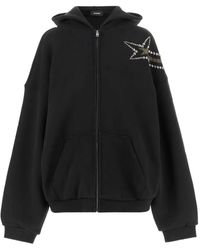 we11done - Star-Embellished Zip-Up Hoodie - Lyst