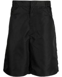 Trussardi - Gerade Shorts mit Logo-Patch - Lyst