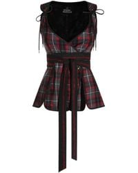 Vivienne Westwood - Roxy Tartan-Print Peplum Top - Lyst
