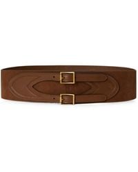 Ralph Lauren - Suede Double-Buckle Belt - Lyst