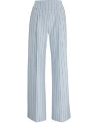 BOSS - Striped Wide-Leg Trousers - Lyst
