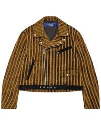 Junya Watanabe - Striped Biker Jacket - Lyst