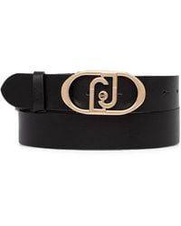 Liu Jo - Logo-Plaque Leather Belt - Lyst