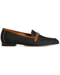 Kiton - Mocassins À Bords En Cuir Et Plaque - Lyst