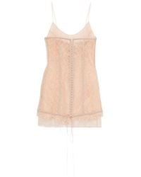 GIUSEPPE DI MORABITO - Lace-Fabric Panelled-Design Mini Dress - Lyst