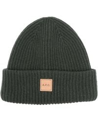 A.P.C. - Beanie Mit Logo-Patch - Lyst