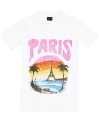 Balenciaga - T-shirt Paris Tropical en coton - Lyst