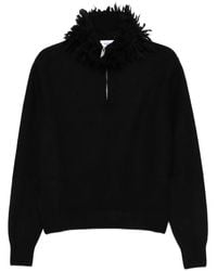 McQueen - Pullover Mit Fransenkragen - Lyst
