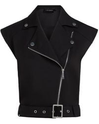 KARL LAGERFELD - Biker Zip-Up Jacket - Lyst