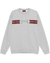 Gucci - Gestreepte Sweater Met Logo - Lyst