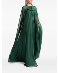 Gemy Maalouf - Bow-Detail Cape-Sleeves Maxi Dress - Lyst