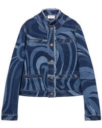 PUCCI - Marmoプリント デニムジャケット - Lyst