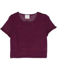 Forte Forte - Gestricktes Cropped-T-Shirt - Lyst