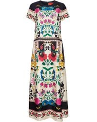 La DoubleJ - Swing Floral-Print Maxi Dress - Lyst