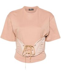 Mugler - Jersey-corset T-shirt - Lyst
