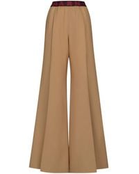 Marni - Pantalones acampanados con logo en la cinturilla - Lyst