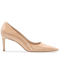 Stuart Weitzman - 75mm Pointed-toe Patent Leather Pumps - Lyst