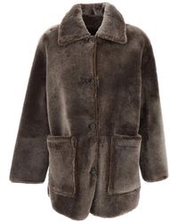 Arma - Shearling Patch-Pocket Coat - Lyst