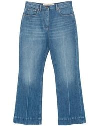 Valentino Garavani - Cropped Flared Jeans - Lyst