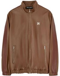 Palm Angels - Pa Monogram Leather Track Jacket - Lyst