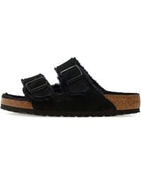 Birkenstock - Arizona Shearling Buckled Sandals - Lyst