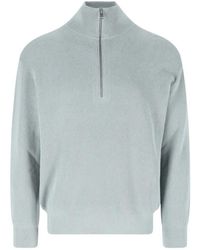 Closed - Ribbed-Knit Half-Zip Sweater - Lyst