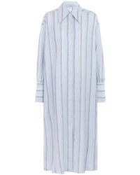 CAYET - Nora Linen Shirt Maxi Dress - Lyst