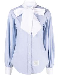 Thom Browne - Oversized-bow Cotton Shirt - Lyst