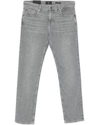 7 For All Mankind - Slimmy Whiskered Faded-Effect Jeans - Lyst