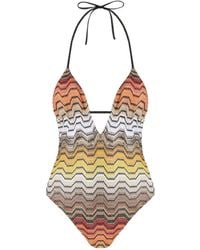 Missoni - One-Piece Swimsuit With Greek Motif - Lyst
