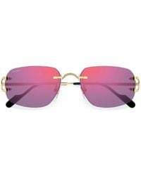 Cartier - C De Cartier Rimless Sunglasses - Lyst