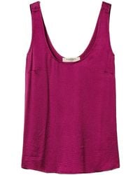 Twinset - Hammered-Effect Satin Tank Top - Lyst